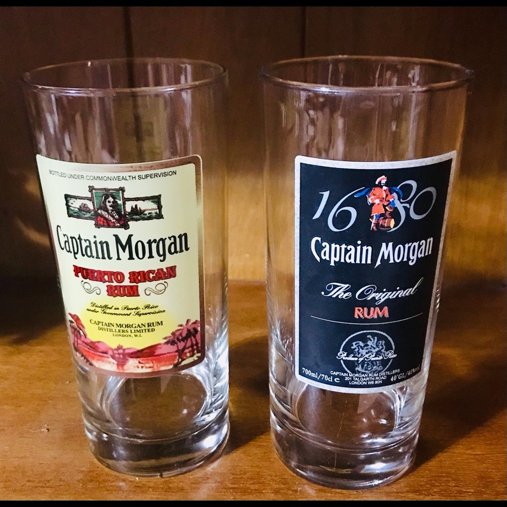 Two Collectible Captain Morgan’s Rum Glasses